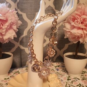A Nnew day Gold and Silver Floral Necklace